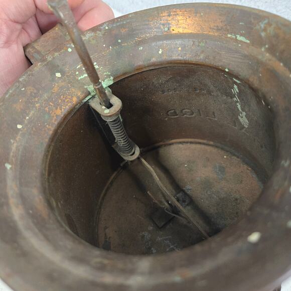 Brookins Oil Can Copper 1 Quart 1/4 Gallon Thumb Operated Vintage - Picture 11 of 14